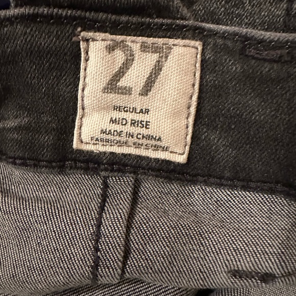 Free People Flare Denim Overalls Bell Bottom Stretch Retro 70s Boho Jumpsuit 27 - Picture 5 of 7